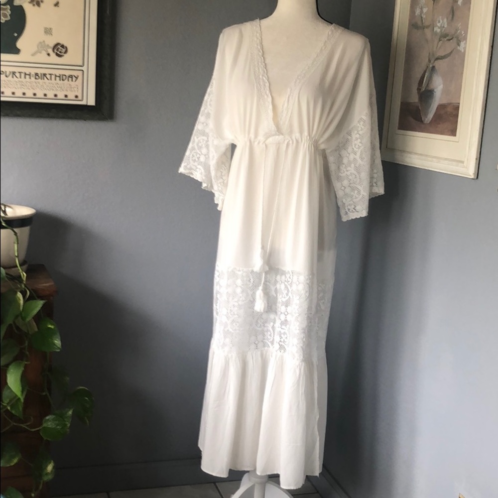 🌟Valladolid Boho Crochet Tiered Dress - Picture 4 of 7